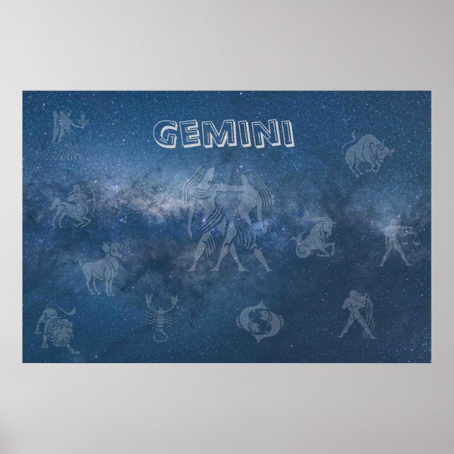 Póster Gemini transparente (Frente)