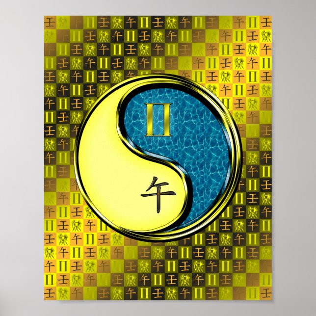 Póster Gemini y Caballo de Agua (Frente)