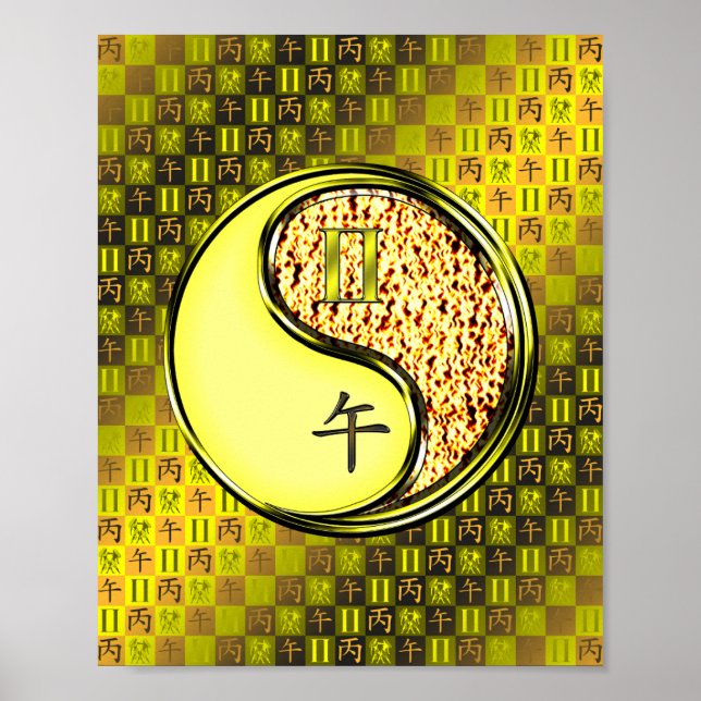 Póster Gemini y Caballo de Fuego (Frente)