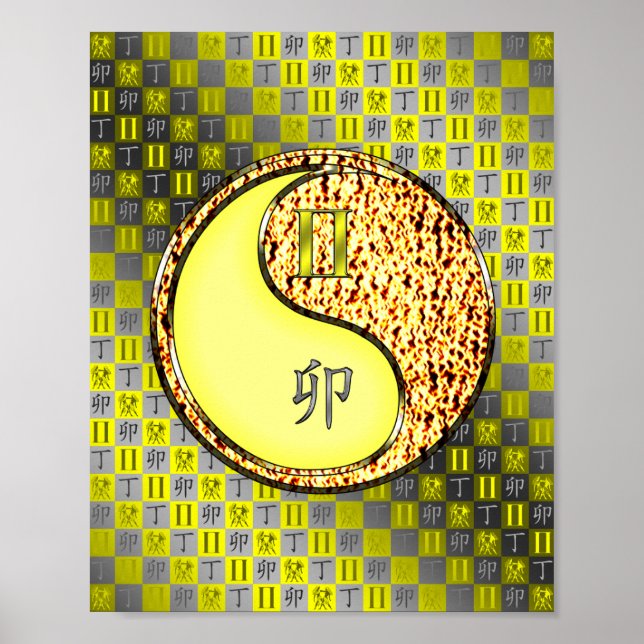 Póster Gemini y Conejo de Fuego (Frente)