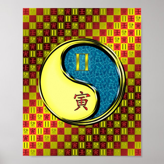 Póster Gemini y el tigre de agua (Frente)