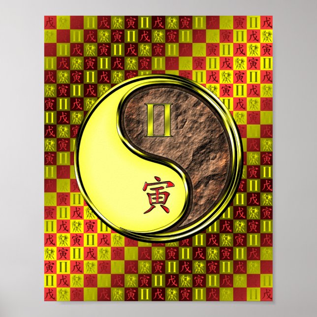 Póster Gemini y el tigre de la Tierra (Frente)