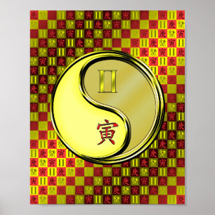 Póster Gemini y el tigre Metalizado