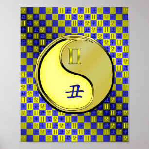Póster Gemini y Ox Metalizado