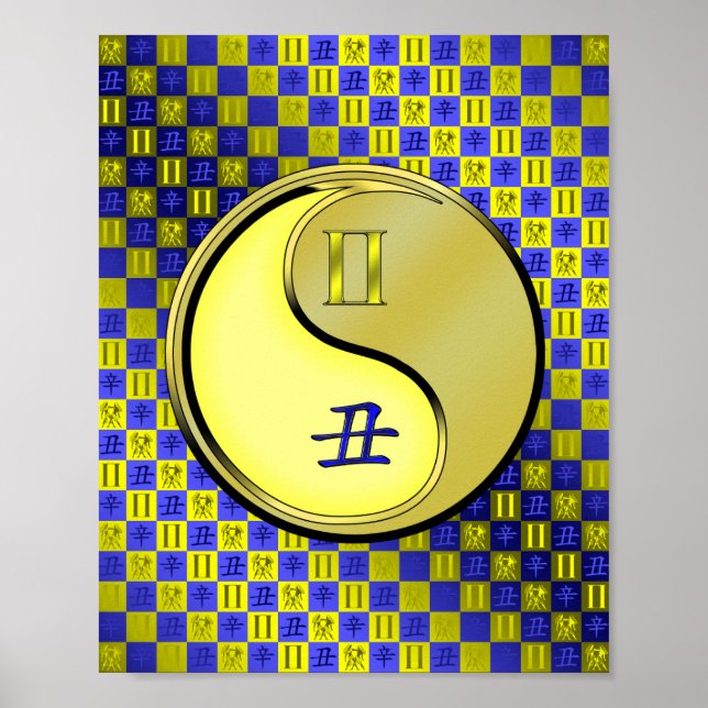 Póster Gemini y Ox Metalizado (Frente)