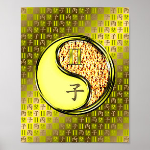 Póster Gemini y Rata de Fuego