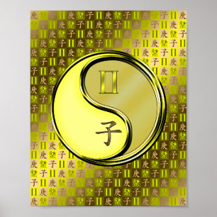 Póster Gemini y Rata Metalizado