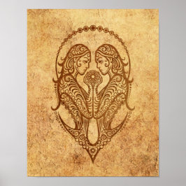 Póster Gemini Zodiac