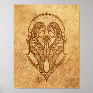 Póster Gemini Zodiac