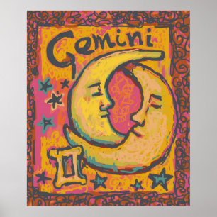 Póster Gemini Zodiac Art Poster