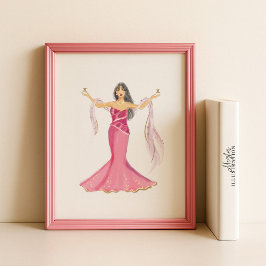 Póster Gemini Zodiac Illustration – Hand Drawn