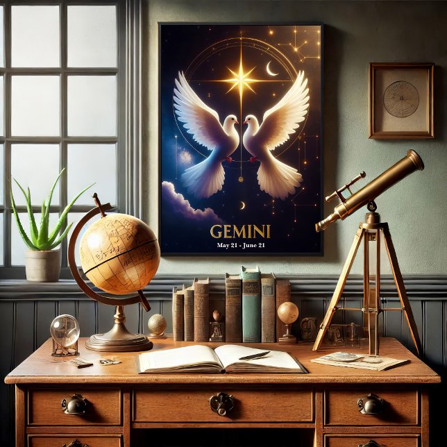 Póster Gemini Zodiac Palomas en Armonía (Subido por el creador)