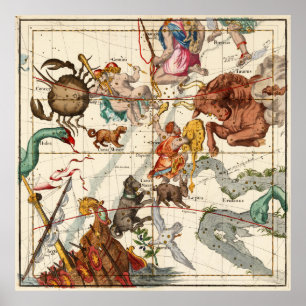 Póster Géminis, Orión, cáncer, tauro, Canis y otro