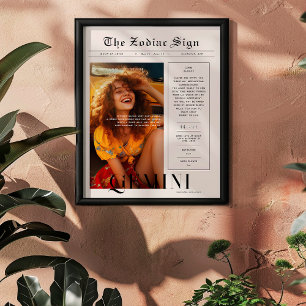 Póster Géminis   Periódico fotográfico de astrología Zodi