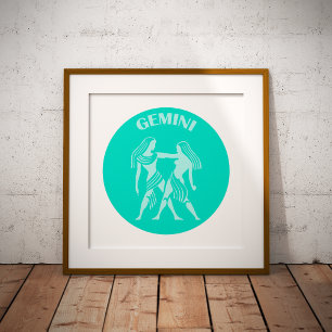 Póster Géminis, Signo del Zodiaco, Horóscopo, Astrología