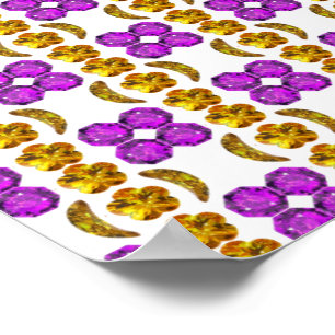 Póster Gemstone Art Purple Naranja