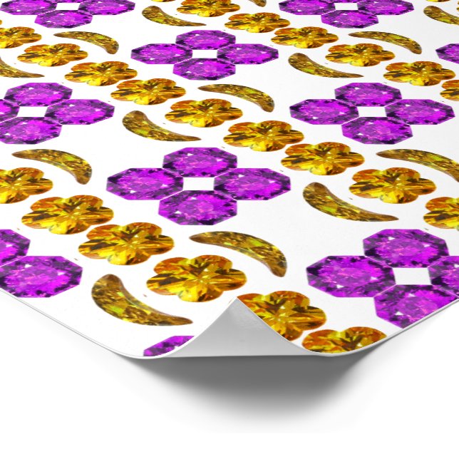 Póster Gemstone Art Purple Naranja (Esquina)