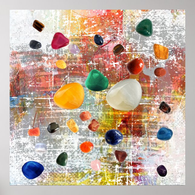 Póster Gemstone de curación de cristal 2 (Frente)