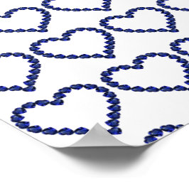 Póster Gemstone Sapphire Blue Heart