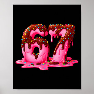 Póster Gen Alpha jerga niños 67 helado goteo Seis Siete
