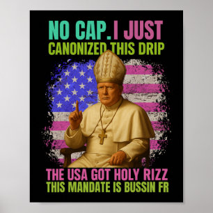Póster Gen Alpha Jerga Trump como repub de la iglesia del