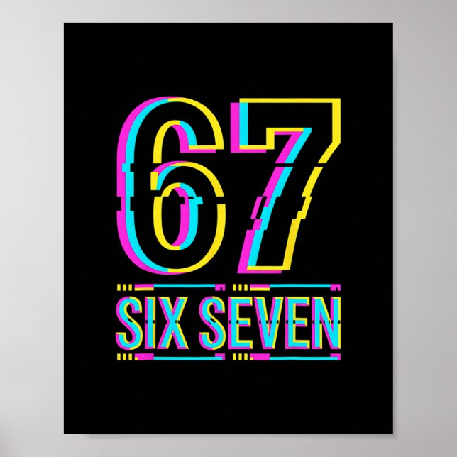 Póster Gen Alpha Seis Siete 6 7 Meme  (Frente)