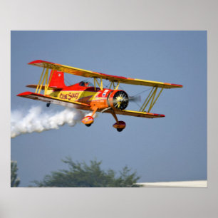 Póster Gene Soucy realizando acrobacias en Grumman
