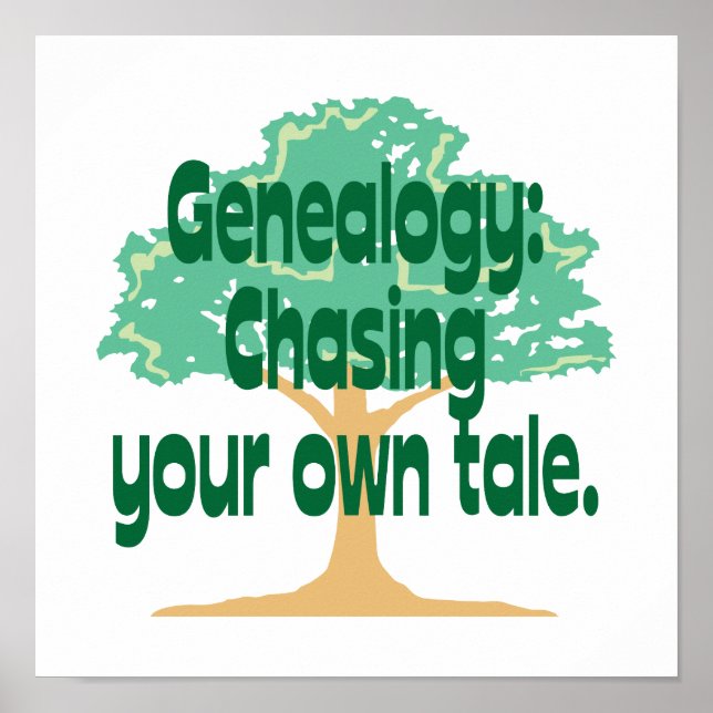 Póster Genealogía: persiguiendo su propia historia (Frente)