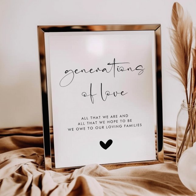 Póster Generaciones de amor Estilo moderno Rótulo Boda (Subido por el creador)