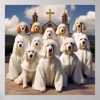 Póster (generado por ai) los caniche son miembros