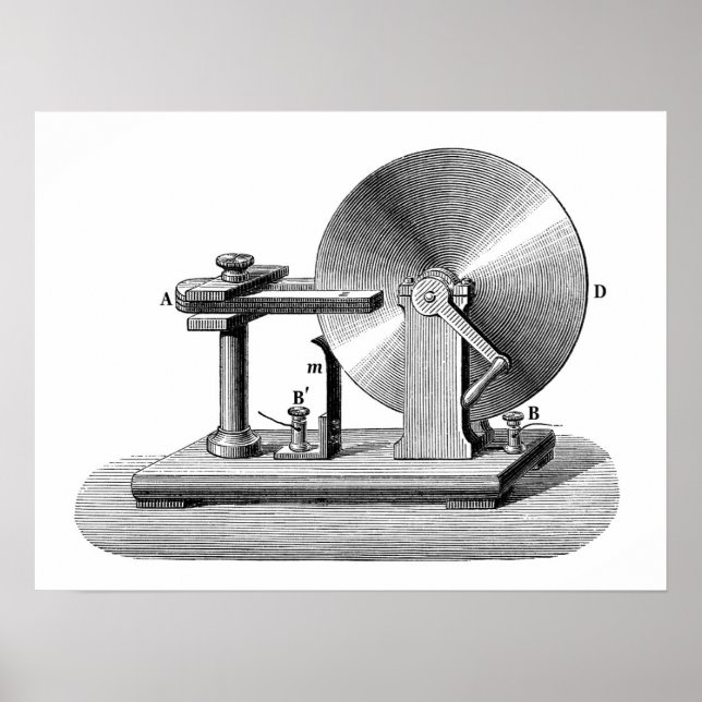 Póster Generador de discos Faraday (Frente)