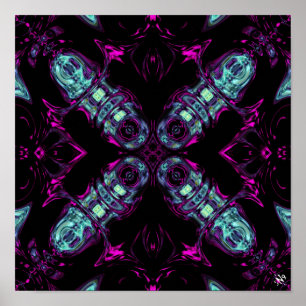 Póster Generador de energía (patrón abstracto colorido) v