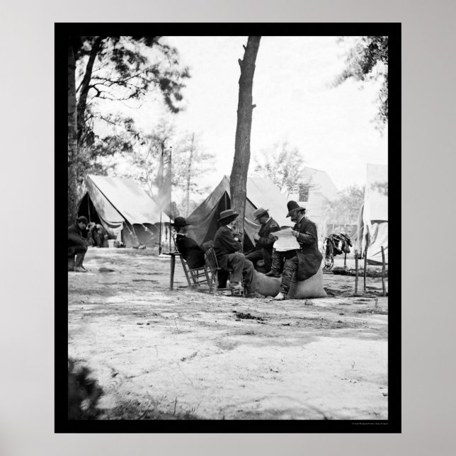 Póster General Ambrose E. Burnside y Matthew Brady 1863 (Frente)