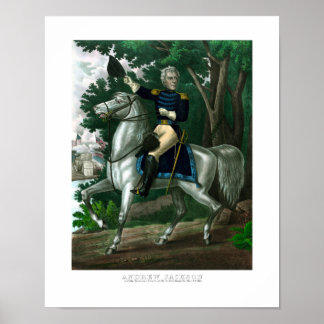 Póster General Andrew Jackson En Horseback
