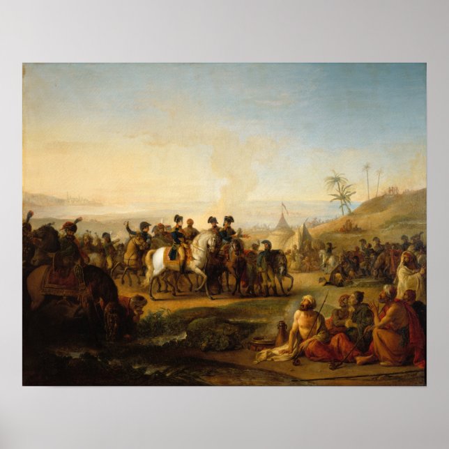 Póster General Bonaparte visitando las fuentes de (Frente)