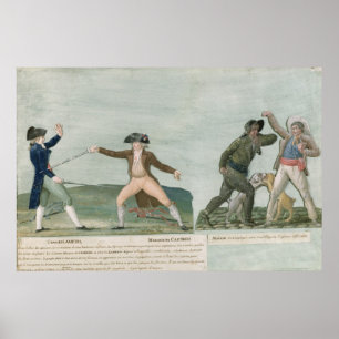 Póster General Charles Lameth y Charles Eugene
