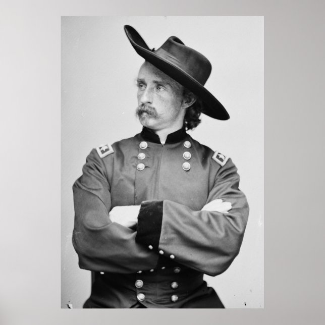 Póster General de División George Armstrong Custer 1865 (Frente)