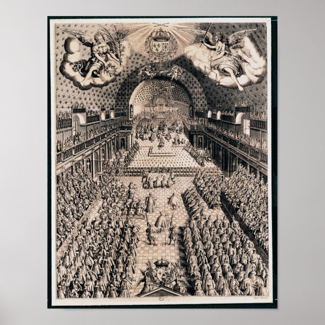 Póster General de hacienda en el Teatro Borbón (Frente)