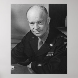 Póster General Dwight Eisenhower - Segunda Guerra Mundial