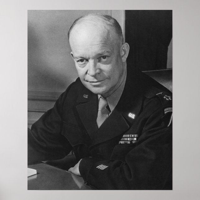 Póster General Dwight Eisenhower - Segunda Guerra Mundial (Frente)