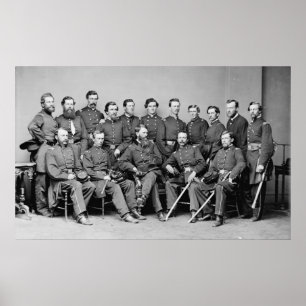 Póster General Frank Blair y el personal