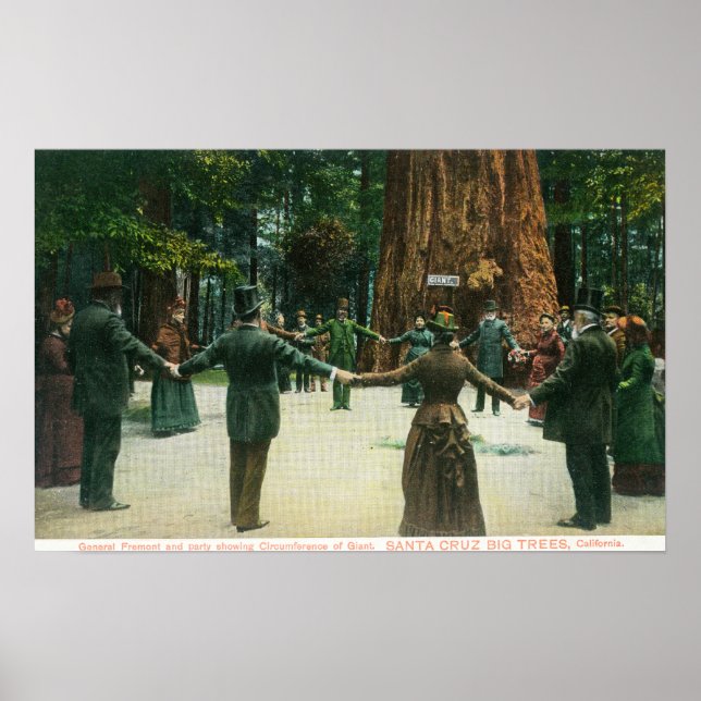 Póster General Fremont mostrando la circunferencia de un (Frente)