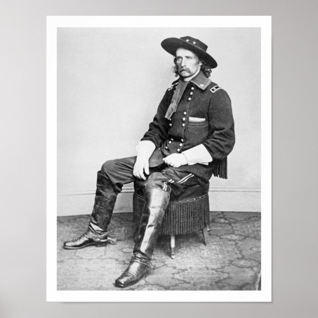 Póster General George A. Custer (foto de abajo) (Frente)