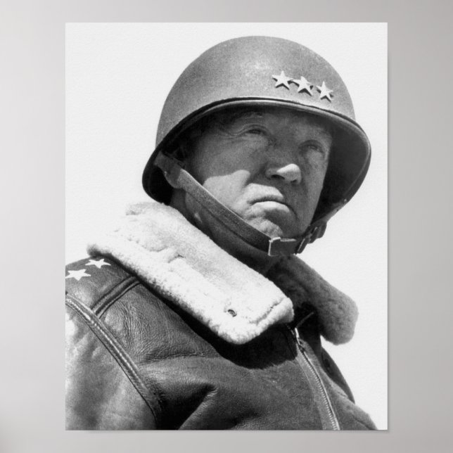 Póster General George Patton — Segunda Guerra Mundial (Frente)