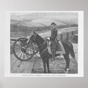 Póster General Guillermo TECUMSEH Sherman en Atlanta