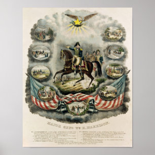 Póster General importante William Henry Harrison, c.1813