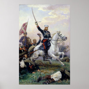 Póster General M.D. Skobelev en la Rusia-turca