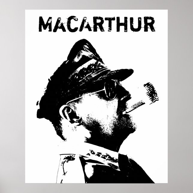 Póster General MacArthur - Héroe de la Guerra de los Esta (Frente)