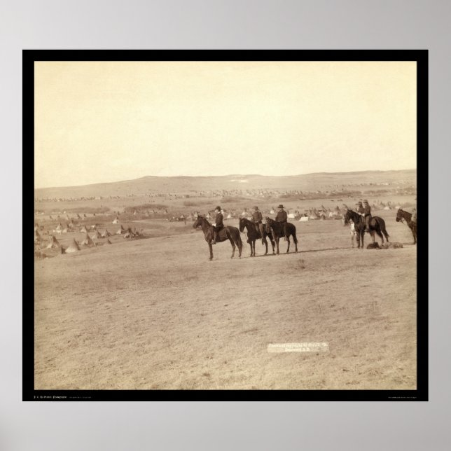 Póster General Miles Overview Tipi Camp SD 1891 (Frente)