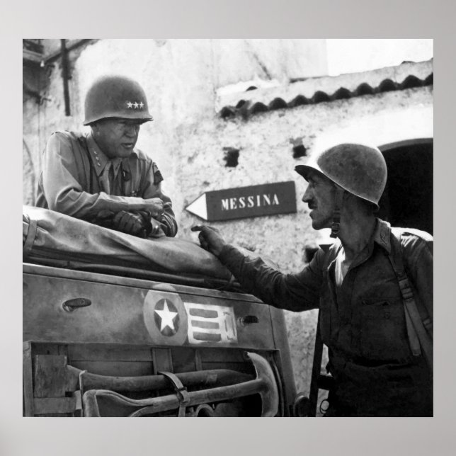 Póster General Patton En Sicilia (Frente)